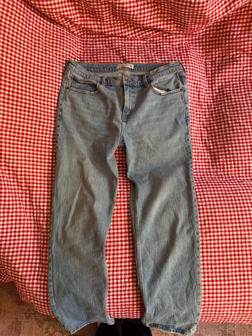 Abercrombie 90s mid rise straight jean sz